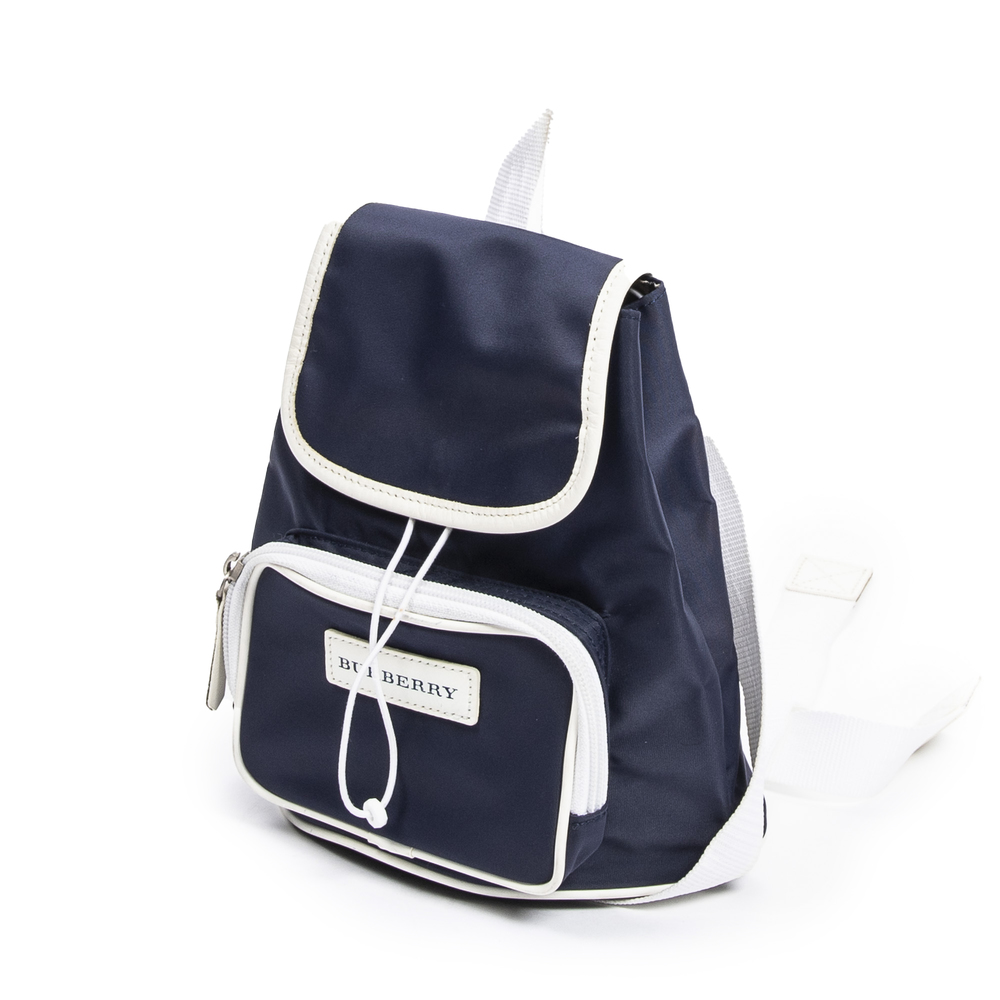 Burberry Mini Drawstring Backpack In Navy/White N… - image 2